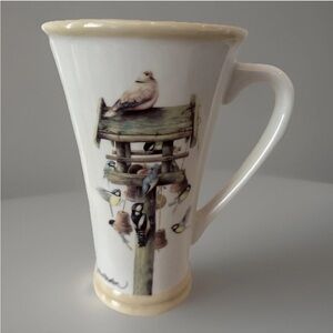 Vintage Marjolein Bastin Birdhouse Mug Coffee Tall Tea Birds Nature's Sketchbook